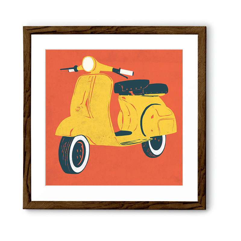 Chumbak Scooter Red Wall Art
