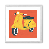 Chumbak Scooter Red Wall Art