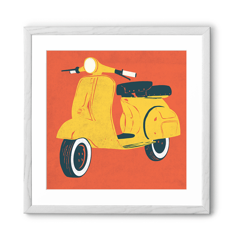 Chumbak Scooter Red Wall Art