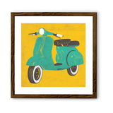 Chumbak Scooter Yellow Wall Art