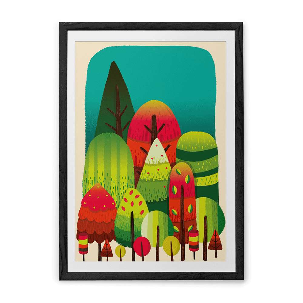 Chumbak Textured Trees Wall Art