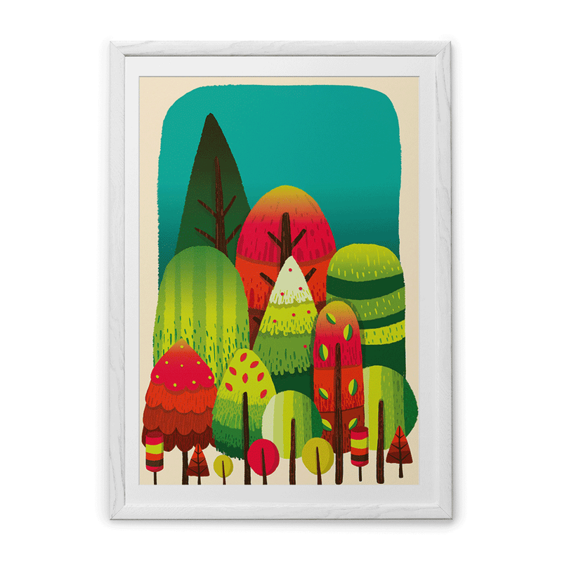 Chumbak Textured Trees Wall Art
